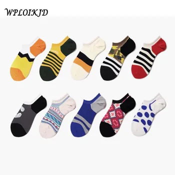 

Summer Socks Women Men Hip Hop Fashion Streets Stealth Ship Socks Colorful National Wind High Quality Art Couples Cotton Sox