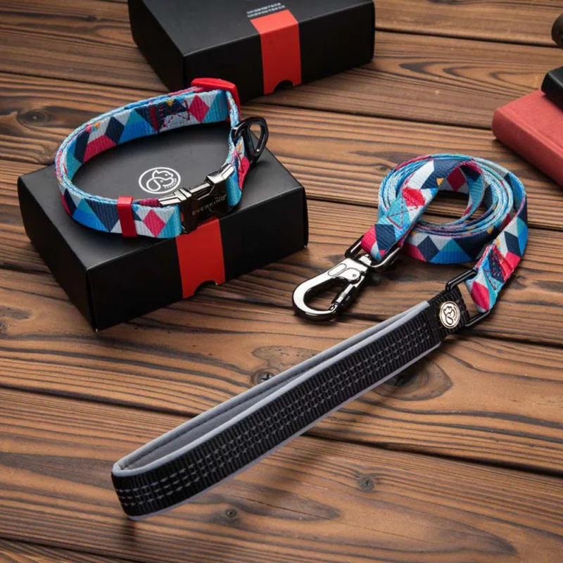 

Pet Dog Collar and Leash Set Nylon Leash For Small Medium Dogs Cats Puppy Walking Running Leashes Lead Pet Supplies