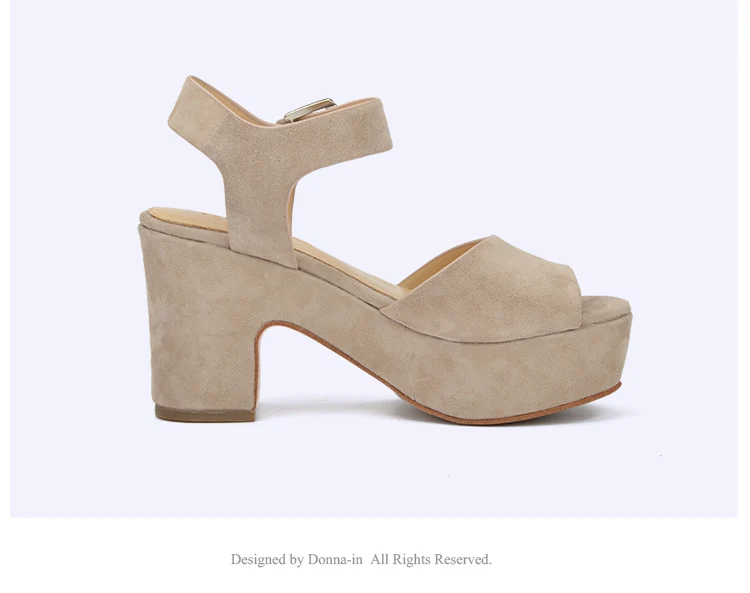Donna-в, Новая мода лето открытым носком клинья Женские босоножки для высокой платформе обувь из натуральной кожи
