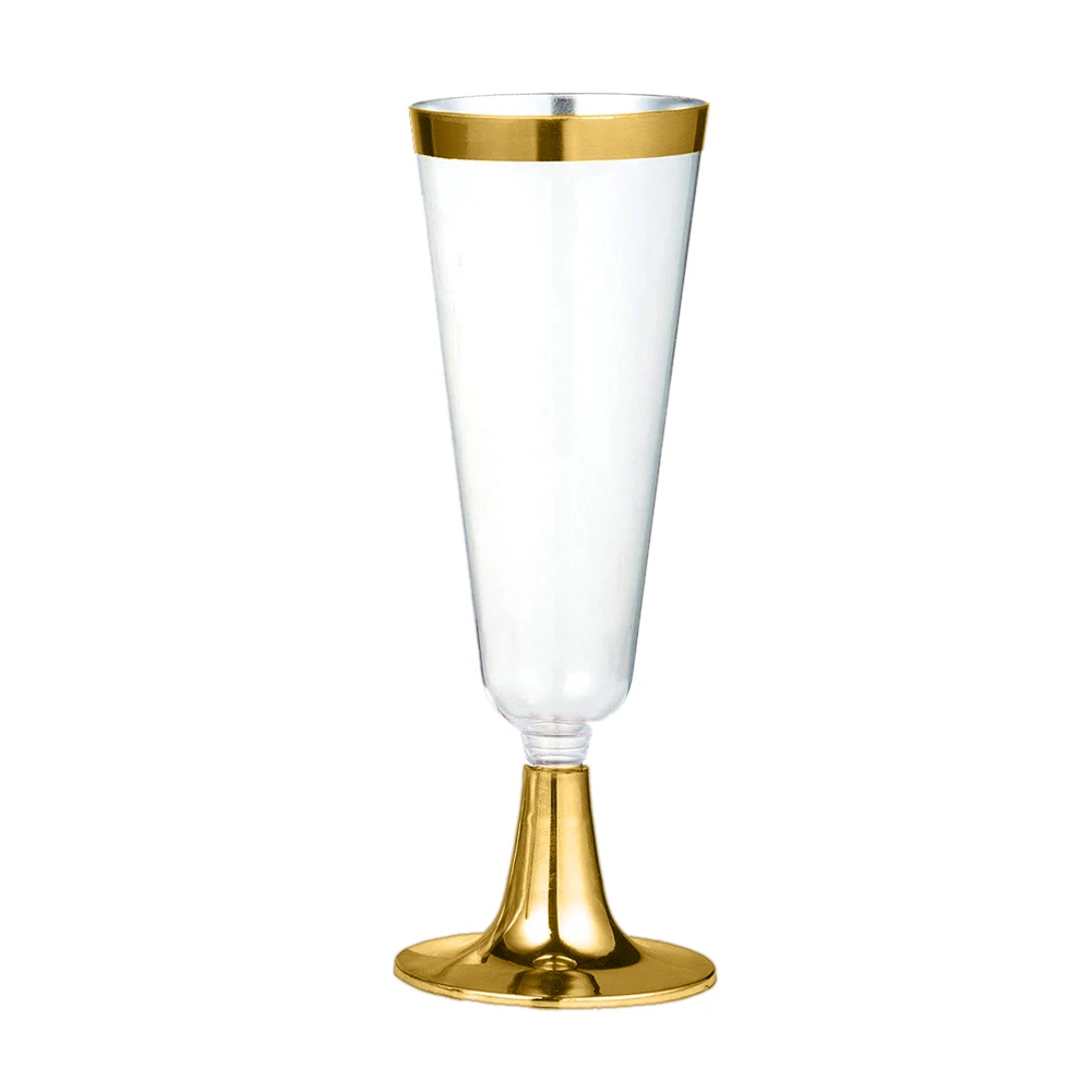 6 шт одноразовые пластиковые красные бокалы для вина горячая штамповка шампанского флейта коктейльное стекло вечерние розовое золото десерт Западная кухня чашка
