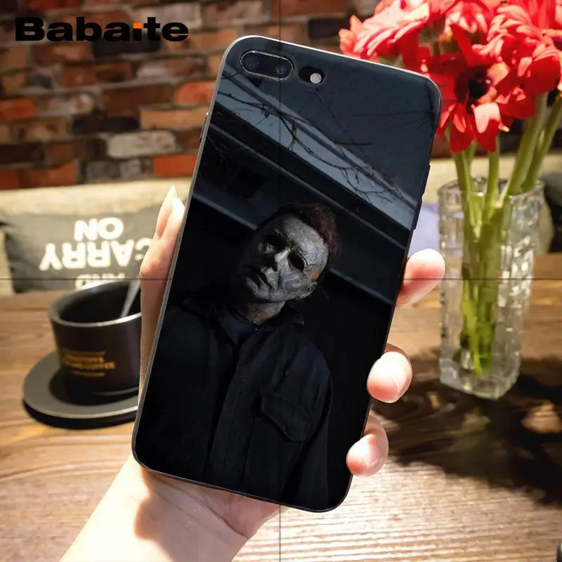 Babaite Хэллоуин проклятие Майкл Майерс ужас чехол для телефона для iPhoneX XSMAX 6 6s, 7, 7 plus, 8, 8 Plus, 5 5S XR 11 11pro 11» бетонный завод