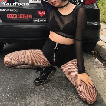 

Harajuku vintage ins hot velvet black zipper elastic waist high waist women shorts YQ-739