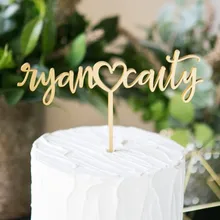 Деревянный заказ Mr and Mrs свадебный торт Топпер персонализированные украшения торта свадебное украшение в деревенском стиле товары для свадьбы вечеринки