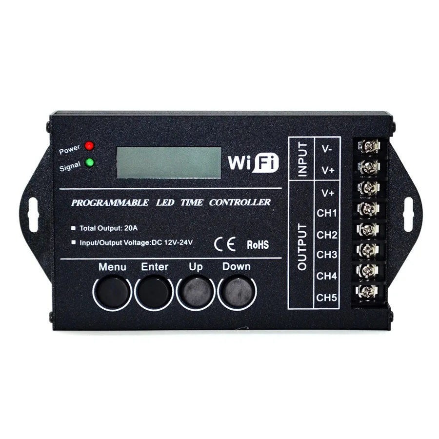 TC421 TC420 Wifi светодиодный контроллер времени DC12-24V Программируемый RGB светодиодный светильник с помощью приложения для телефона и ПК клиента 480 Вт 20A