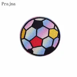 Праджня красочные Футбол вышитые железа на патчи для детская одежда мяч спорт патч наклейки на одежду аппликация украшения