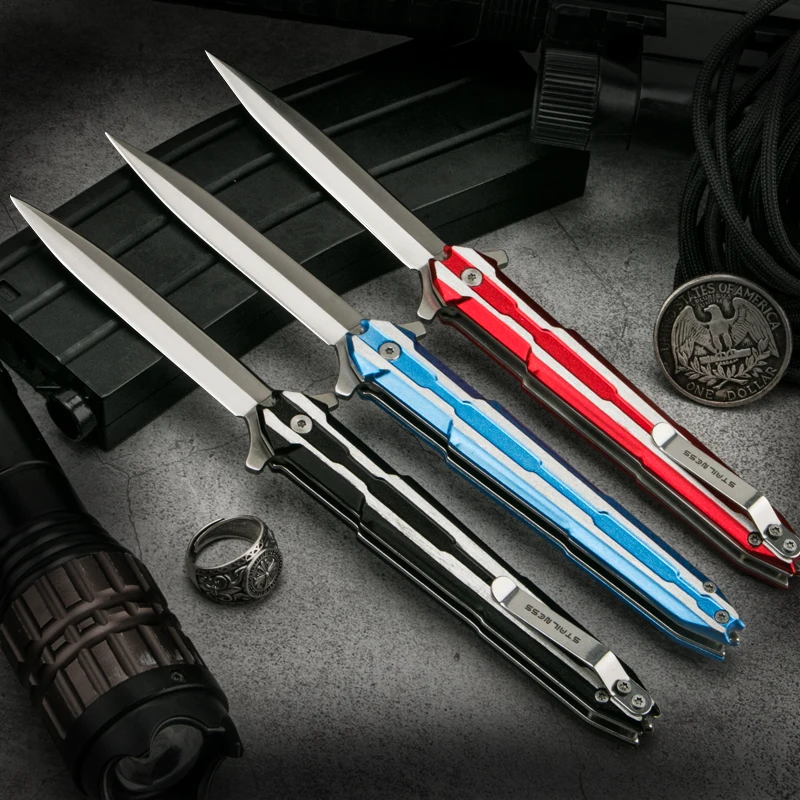 

High Quality 9"Sharp Folding knifes 60HRC OUTDOOR ARMY HUNTING KNIFE Camping Pocket Survival EDC Tool Rambo Tactical Knive Gifts