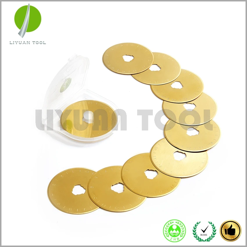 200X Titanium Coated Rotary Cutter Blades 45mm Replacement for Fiskars