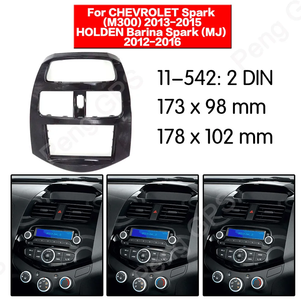 2 Din автомобиль тире рамка радио фасции Для Chevrolet Spark(M300) HOLDEN Barina Spark(MJ) автостерео панель комплект CD отделка Установка