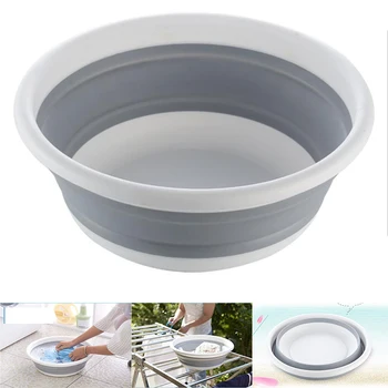 

Folding picnic basin trip bucket kitchen organizer travel washbasin RV basin portable water bowl Fruit tray home washtub