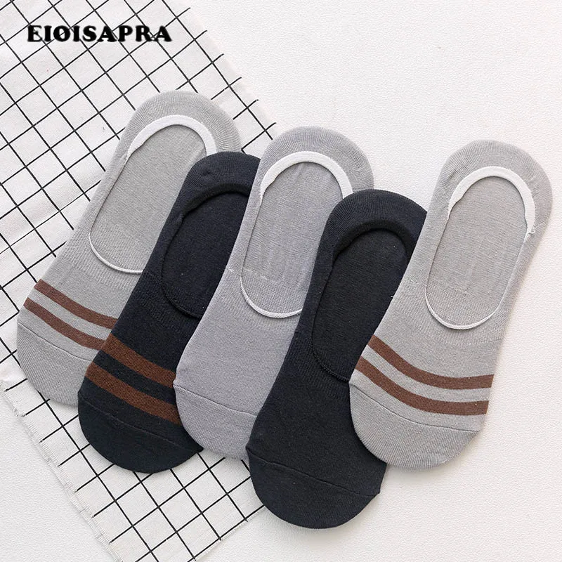 

[WPLOIKJD]1 Pair Fashion Stripe Men's Socks Solid Cotton Sox Business Social Casual Anti Skid Socks for Men 2018 New Accessorie