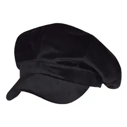BUTTERMERE велюровая восьмиугольная кепка газетчик женский черный Утконос плющ шапки женские мягкие британские осень зима восемь штук Кепка
