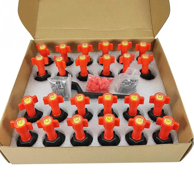 

24pcs/set Tile Leveler Adjustable Construction Positioning Hand Tool Reusable Spacers For Flooring Wall Replacement Locator