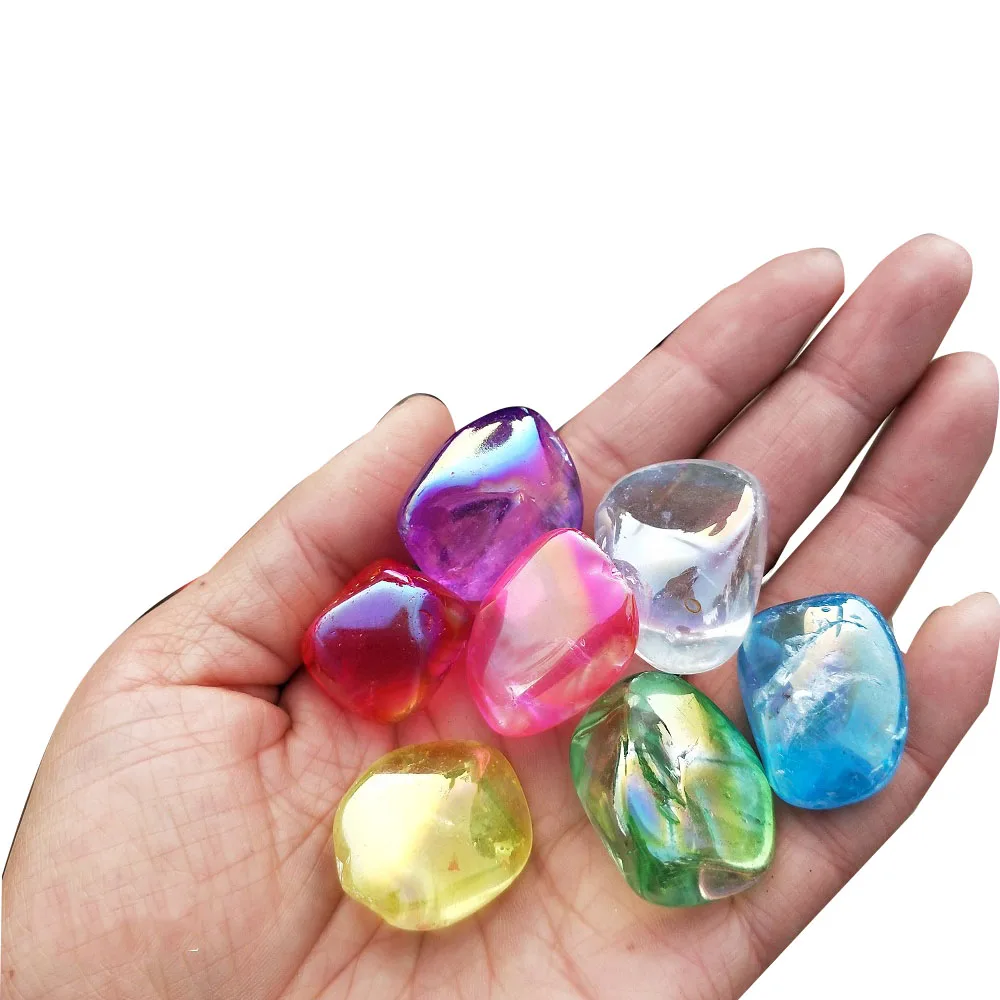 

Aura Titanium Coated Crystal Stone Quartz Mineral