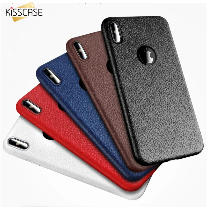 KISSCASE тонкий кожаный кожи чехол для телефона iPhone 6 6s 8 7 плюс Чехол Мягкий XS max X 10 на