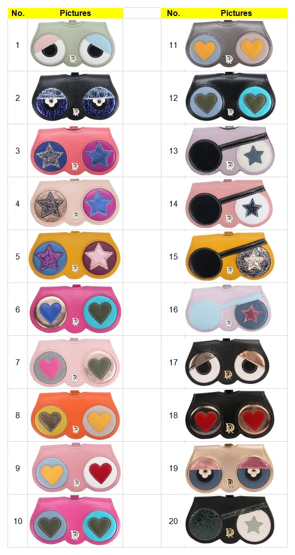 Sunglasses cases list-stock 0224