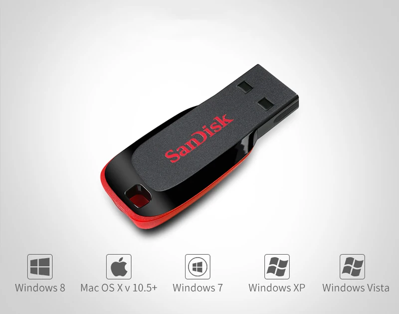 Флеш-накопители SanDisk, 16 ГБ, USB флеш-накопитель, 32 ГБ, 64 ГБ, USB 2,0, карта памяти, мини-флешка, u-диск для ПК, планшет, поддержка, официальный