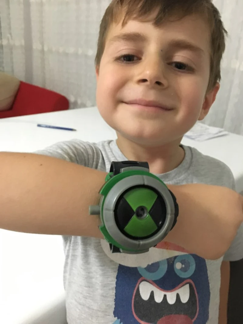 Ben 10 Ultimate часы Omnitrix стиль Япония проектор часы BAN DAI подлинные Ben10 часы игрушки для детей Для мальчиков и девочек