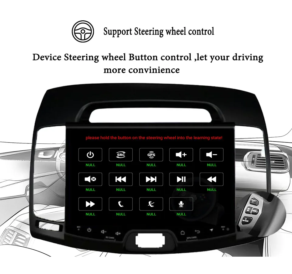 Flash Deal 9" 8 Core Android 9.0 CAR gps Navigation Radio For Hyundai Elantra Avante 2007 2008 2009 102011 Car DVD Player 1