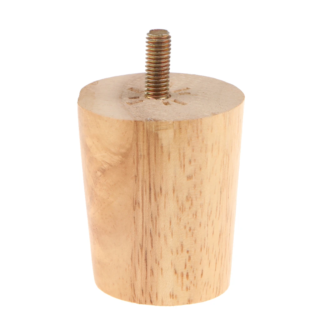 Best 6CM Solid Wood Furniture Leg Perfect For Sofa Couch Ottoman Bed Chair Cabinet Coffee Table Tapered Legs