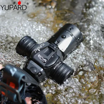 

scuba diving powerful L2 flashlight fill light diver waterproof T6 LED headlamp underwater headlight torch lantern yellow light