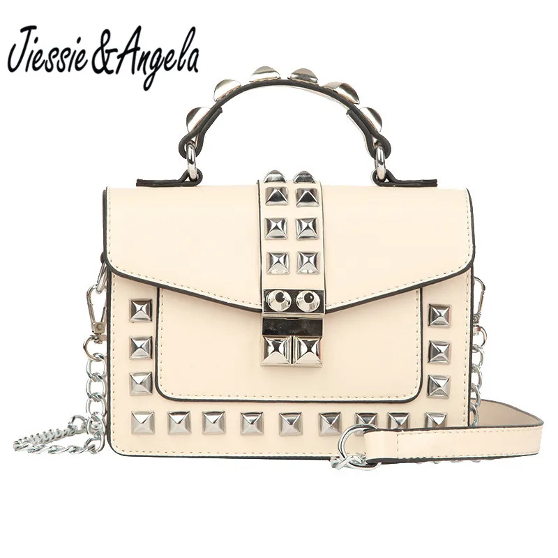 

Jiessie&Angela Fashion PU Leather Small Luxury Handbags Designer Crossbody Bag For Women Famous Brands Ladies Messenger Bags