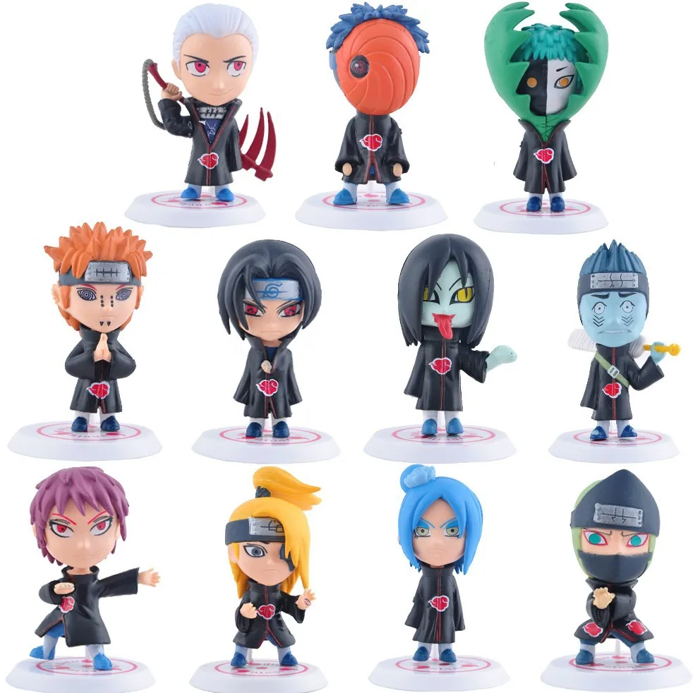 

Hot ! NEW 11pcs/set 8cm Naruto Chuan Xiao organizations Uchiha Itachi, Dida scorpion PVC Action Figure Model toys