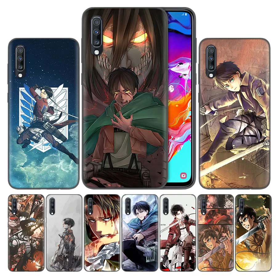

Fall Cover Cases For Samsung Galaxy A7 A8 A9 A6 J4 J6 Plus 2018 Note 8 9 10 S7 Edge Soft TPU Funda Shingeki No Kyojin