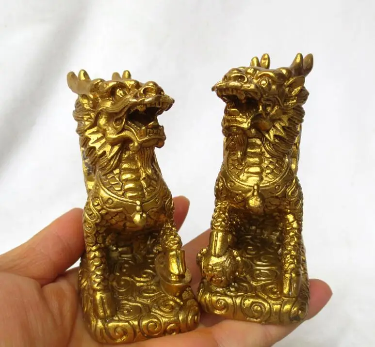 YM 831 Чистая медь Qilin украшения денежные средства в городской дом для борьбы со