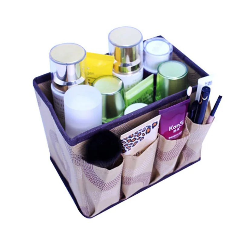 Collapsible Makeup Container Non Woven Desktop Bathroom Zakka Storage