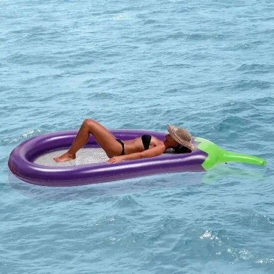 WYNLZQ гигантский Баклажан надувная плавающая кровать Ride-ons бассейн Rafts кольцо для плавания для взрослых детей летний игровой бассейн для воды игрушки