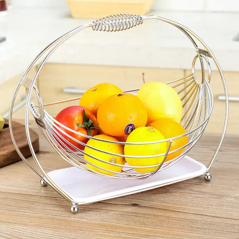 Creative Home Stainless Steel Fruit Plate Living Room Modern Tea Table Drain Fruit Basket Fruit Bowl Wf4051046 Aliexpress