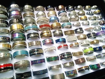 

wholesale bulk lots 50pcs mix styles high quality stainless steel mens womens fashion wedding party jewelry rings brand new