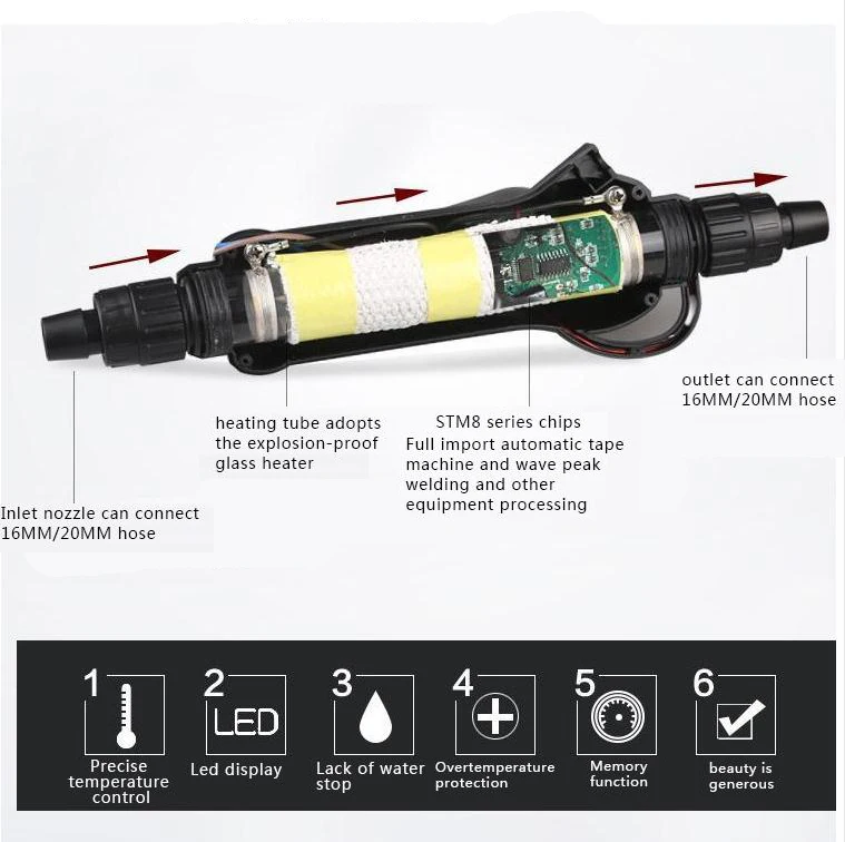 EH-300 EH-500 110 v/220 v аквариум с регулируемой температурой внешний обогреватель