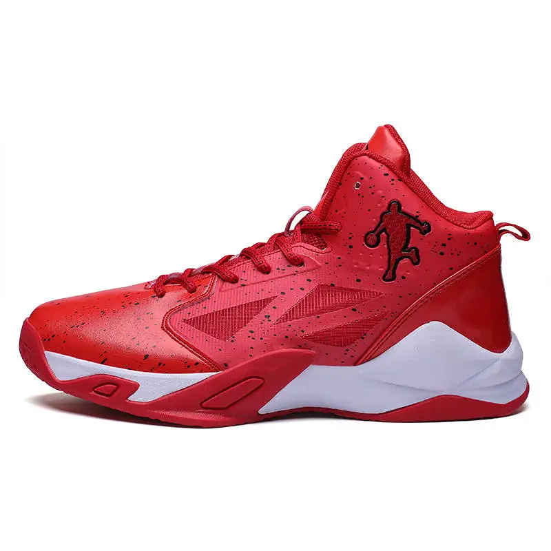 Молодежные кроссовки для баскетбола, лаконичный минималистичный дизайн, нескользящая подошва, износостойкая и прочная, удобная спортивная обувь - Цвет: Красный