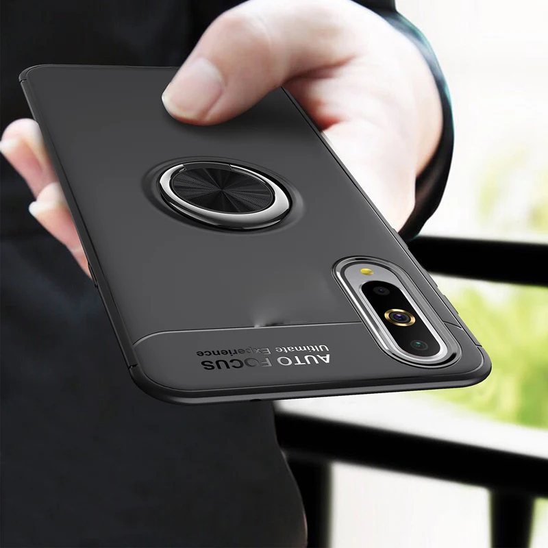 Case For Xiaomi Mi 9 Cover Magnetic Ring Holder Soft Matte Silicone Phone Back Shell sFor Skin Coque 6.39&quot |