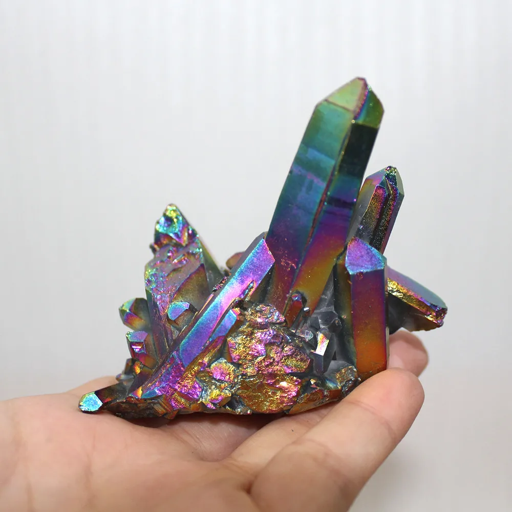 Natural Quartz Crystal Titanium Cluster Mineral Specimen Healing C52A Stone H0N8 