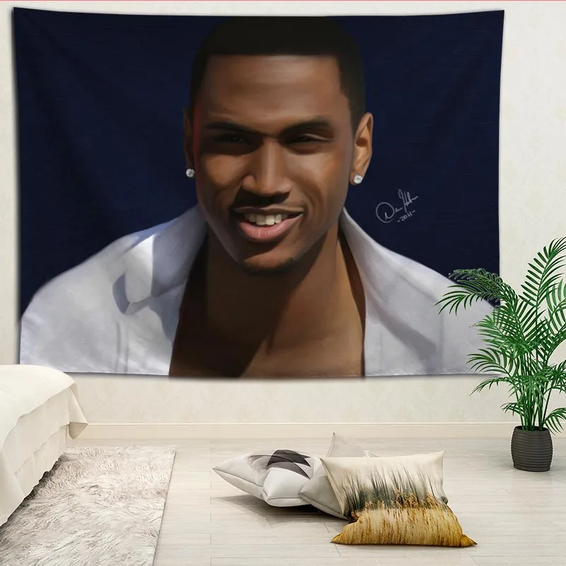 Пользовательские Trey Songz Печатный креативный гобелен гостиная спальня фон