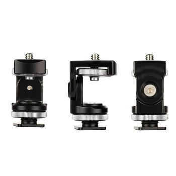 

Camera Hot Shoe Damping adjustment Mount Adapter Monitor Tilt Holder Rotation 360 Degree mini Base for Camera Cage LED Light