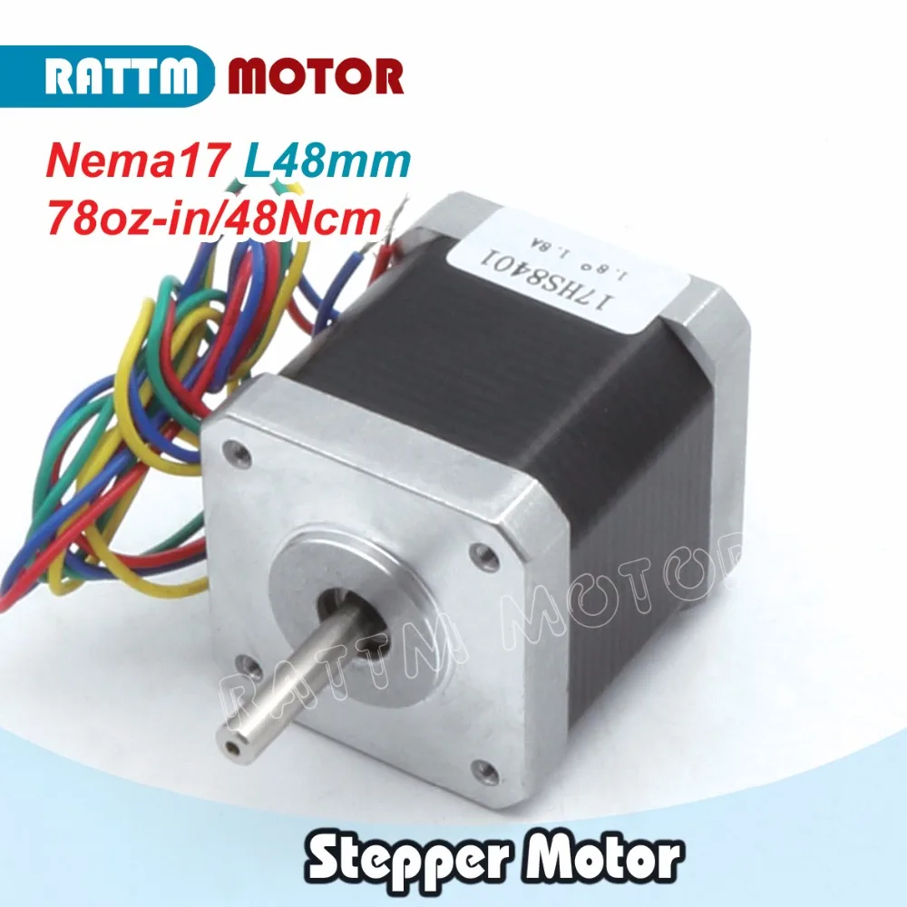 

3D Printer!! Nema17 CNC stepper motor 78 Oz-in/48mm/1.8A stepping motor FROM RATTM MOTOR