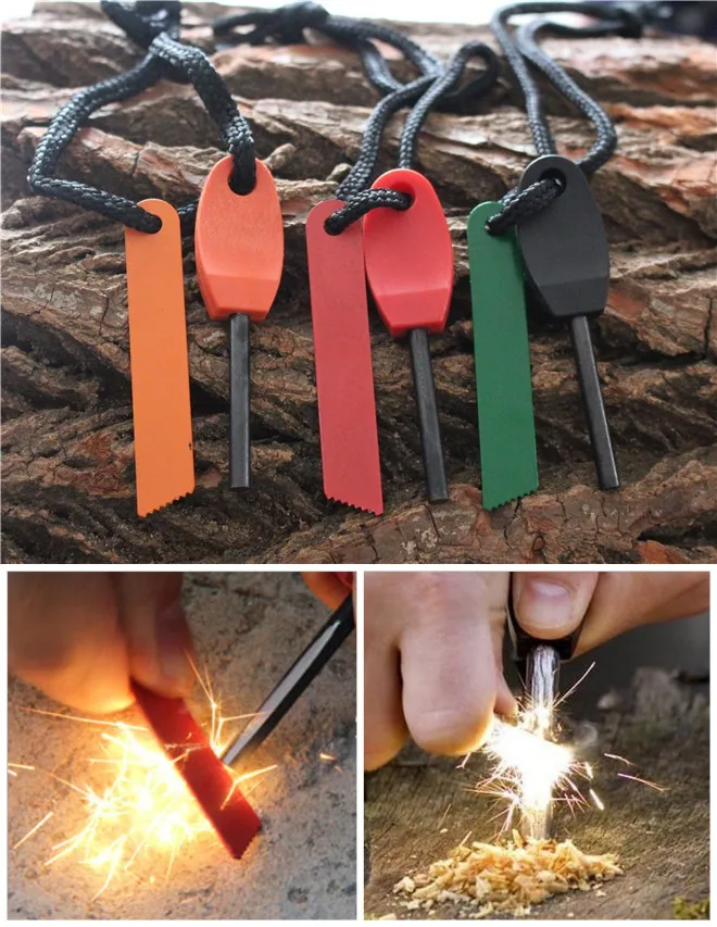 Free Shipping Camping outdoor survival equipment to make fire waterproof magnesium ribbon trumpet mini flint magnesium rod  B1
