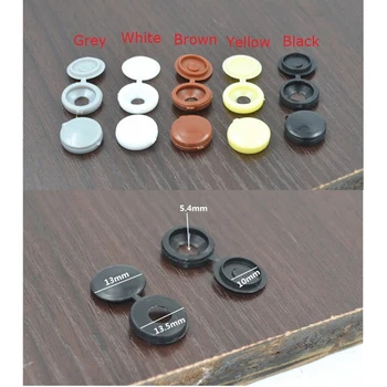 

100Pcs/Lot Polypropylene Hinged Screw Cover Caps Washer Flip Tops