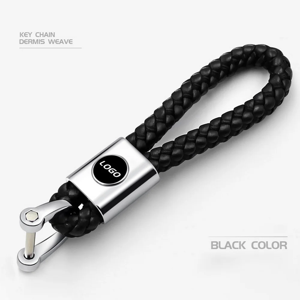 

Universal Car Keychain Car Keys Ring Leather and Alloy Car Logo Auto Keychains