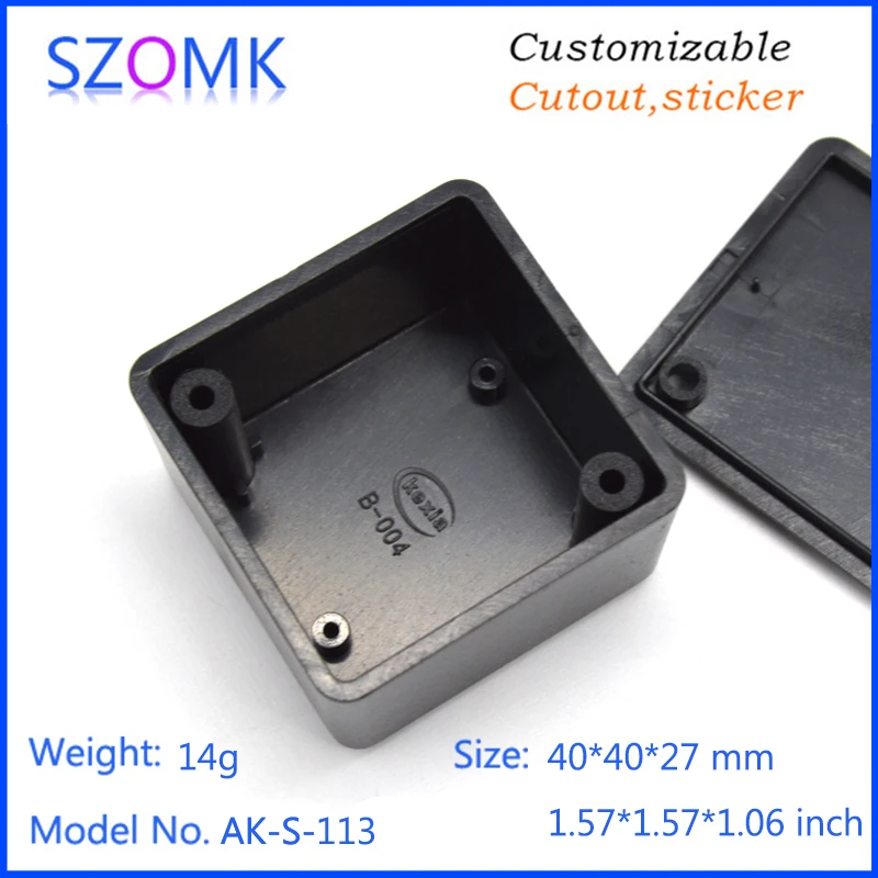 szomk plastic enclosure for electronics plastic case small black instrument housing junction box customizable equipment enclosure (21)