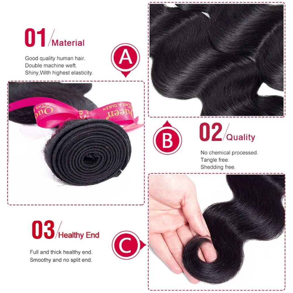 Queen Hair Body Wave Bundles With Closure 4 Bundles Malaysian Remy Wave Hair With Closure Natural Color Closure With Bundles Queen Hair Body Wave Bundles With Closure 4 Bundles Malaysian Remy Wave Hair With Closure Natural Color Closure With Bundles