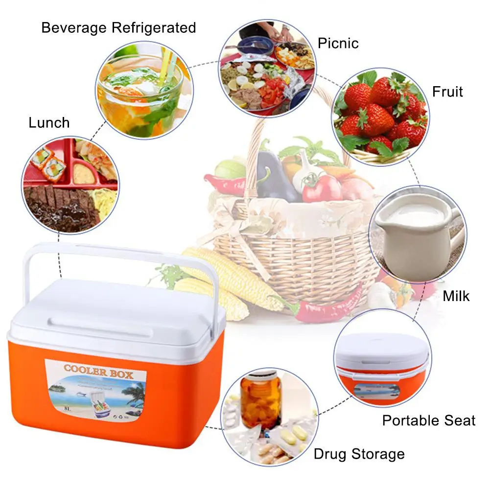 8L Outdoor Incubator Portable Food Storage Box Car Cold Box Fishing Box Cooler Fridge Box For Travel 8L Outdoor Incubator Portable Food Storage Box Car Cold Box Fishing Box Cooler Fridge Box For Travel