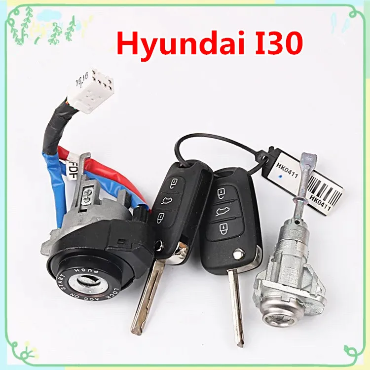 Оригинальный Полный цилиндр замка набор для hyundai I30 автомобиль искры и дверной