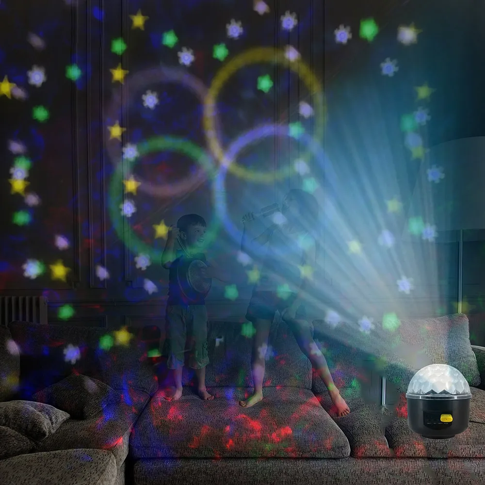 

Remote Control Crystal Magic Ball 10W 6 LED Stage Light Party Disco DJ Club KTV Celestial Star Astro Sky Projection Starry Party