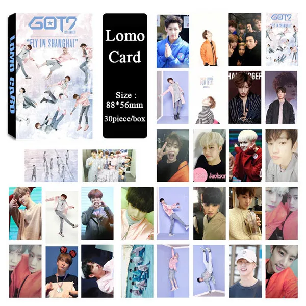 LOMO Card KPOP BIGBANG/EXO/BLACKPINK/GOT7/IKON/RED VELVET/SJ/NCT127/IZONE/TXT/TWICE/MONSTAX/Album Small Cards Photo Photocard - Цвет: GOT7 02