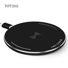TOTTIDAY QI Fast Wireless Charger for iPhone 8 X Samsung Galaxy S6 S7 S8 Pad Quick Charge 2.0 5V/2A & 9V/1.67A Charging Pad