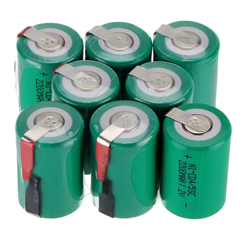 8 шт. аккумуляторы Anmas Power 1 2 В 4/5 SC Sub C 2200 мАч Ni CD nicd разных цветов|Перезаряжаемые